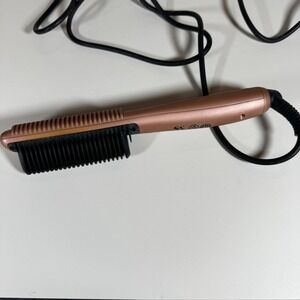 Straight Ahead Pro Glider 2.0 4 in 1 Hair Straightening Hot Comb Rose Gold Works